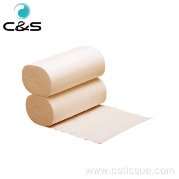 Embossed Natural Brown Coreless 4 Ply Toilet Tissue
